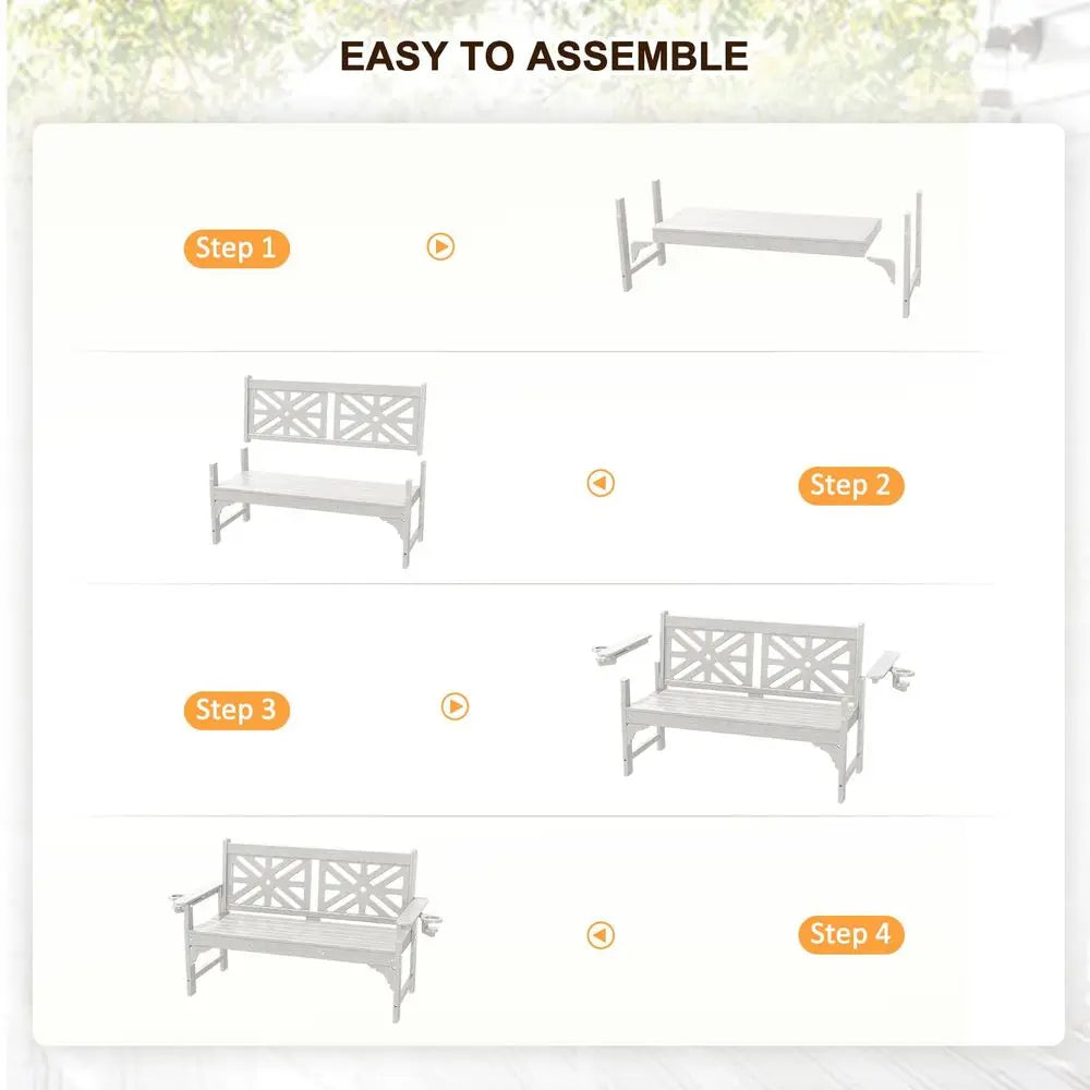 2 Person Garden Bench Rot & Fade Proof
