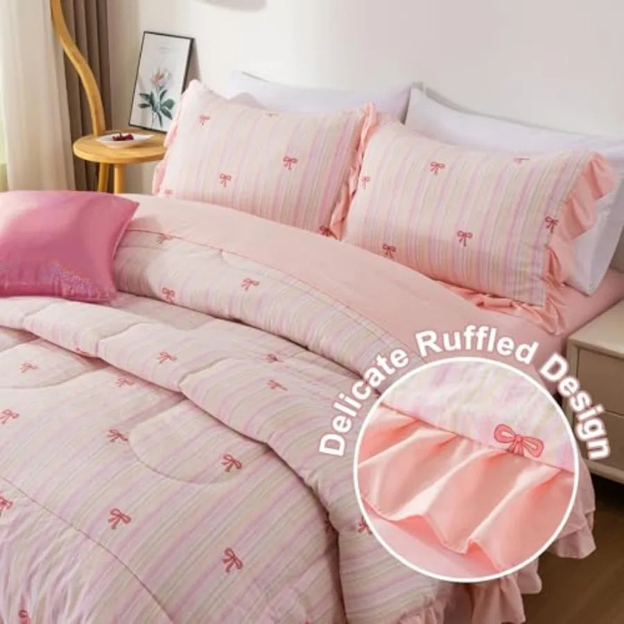 Bedding Set, Ruffle 6 Pcs
