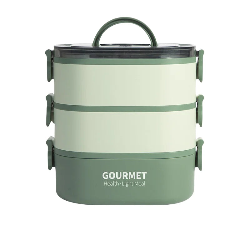 Bento box lunch box, stackable, leak-proof, portable, microwave safe
