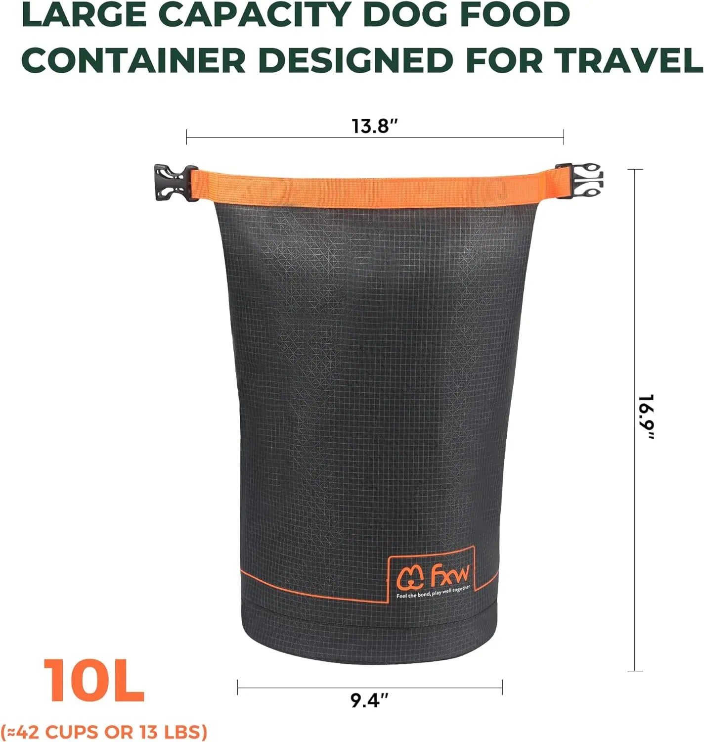 Pet Food Travel Bag, Perfect for RV Road Trips, Camping, Longterm Dog Boarding