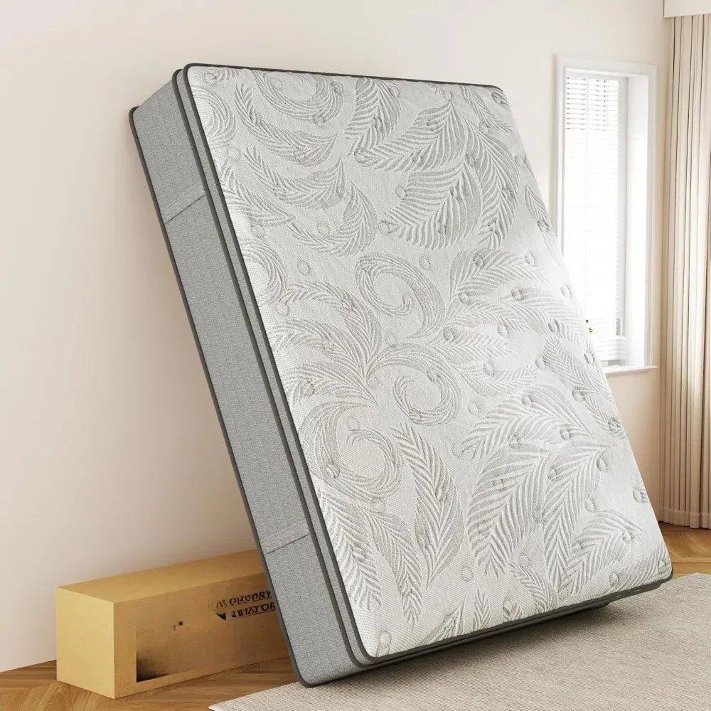 Mattress 14 Inch Gel Memory Foam Mattress with Individual Pocket Springs for Pressure Relief