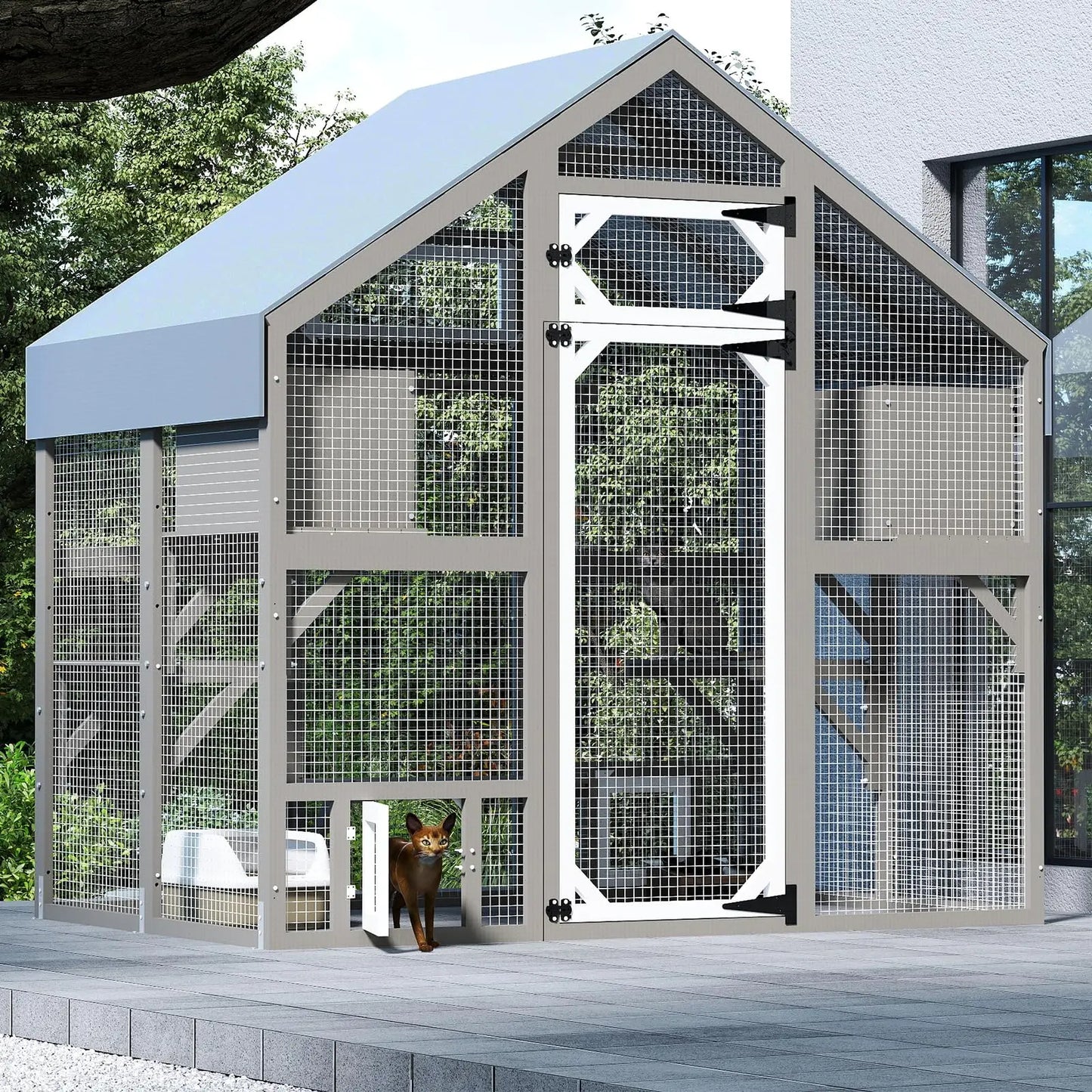 Outdoor Cat Enclosure, Walk in Cat House