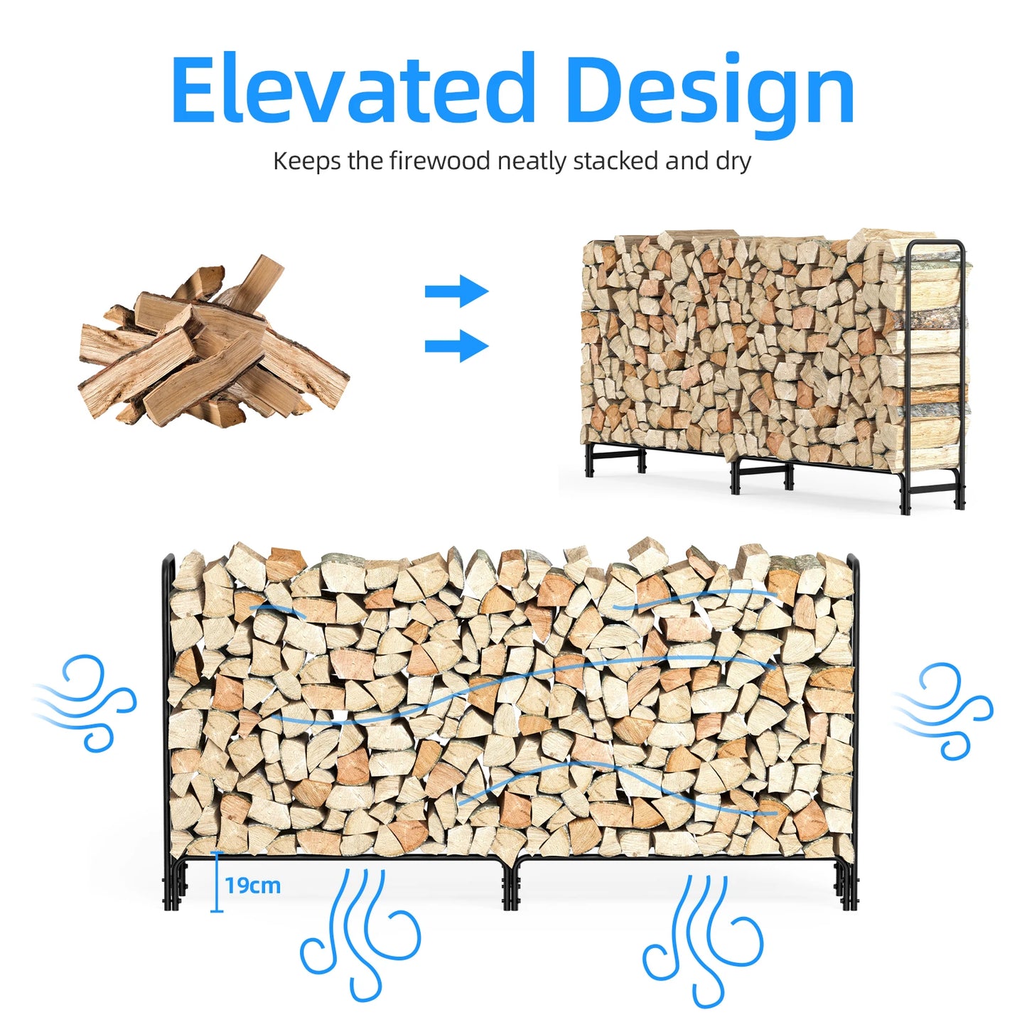Heavy Duty Firewood Log Rack