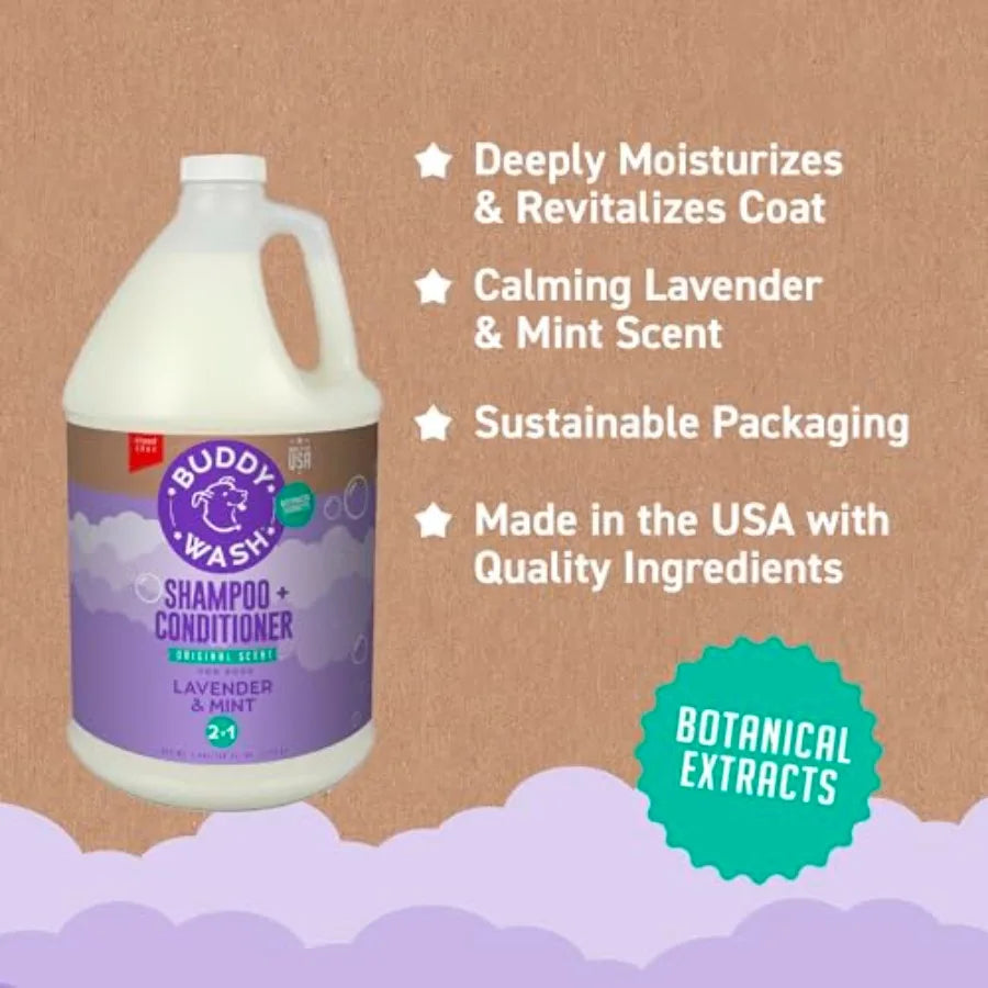 Dog Shampoo and Conditioner for Dog Grooming, Lavender and Mint