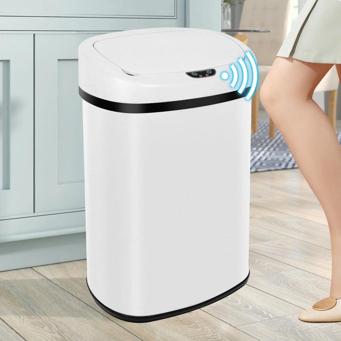 Kitchen Trash Can, Stainless Steel, Touch free Motion Sensor