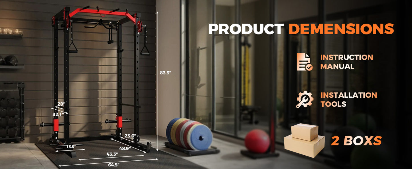 Power Rack with Cable Crossover