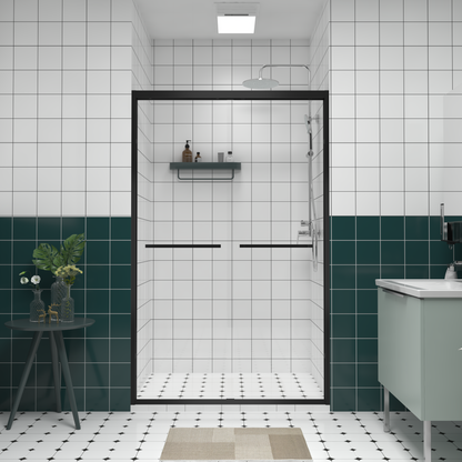Aluminum Frame Double Sliding Shower Door