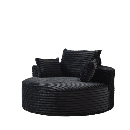 Fluffy Modern Corduroy Sponge Sofa - No Assembly Required