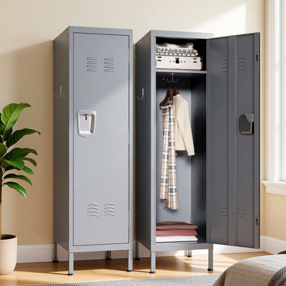 55" Tall Metal Wardrobe Cabinet