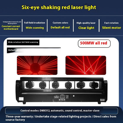 Six-eye Double Swing Full Color Laser Lamp