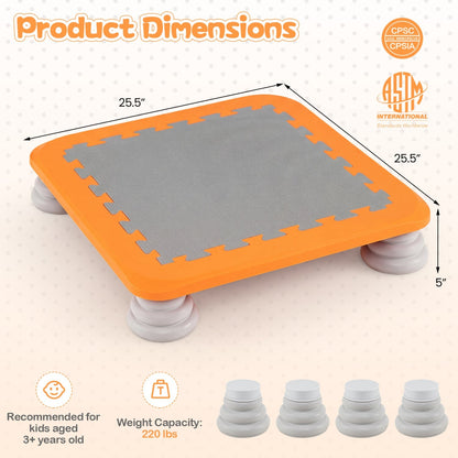 Kids Mini Trampoline 25.5 Inch with Non-Slip Foot Pads