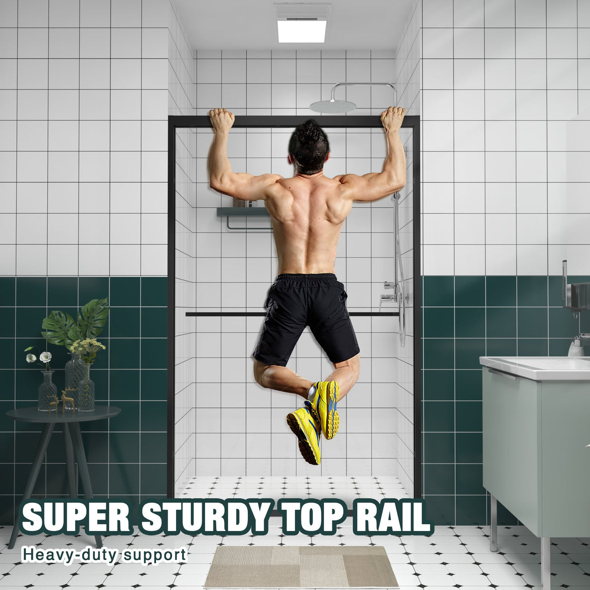 Aluminum Frame Double Sliding Shower Door