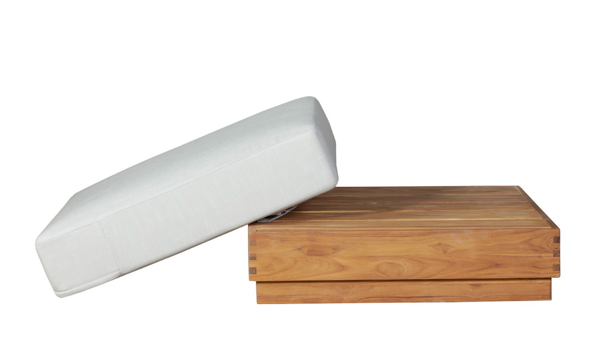 Imperial Grove Outdoor Solid Teak Wood Ottoman