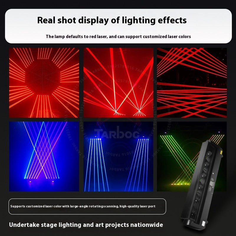 Six-eye Double Swing Full Color Laser Lamp