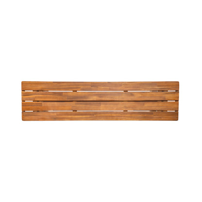 Outdoor Acacia Wood Bench Set of 2