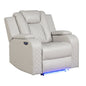 Benz - LED & Power Recliner Chair With Adjustable Headrest
