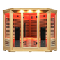 Blisspod I Vienna RED I All-In-One - Full Spectrum + Red Light Therapy I Indoor Corner Premium Sauna I 4-5 Person