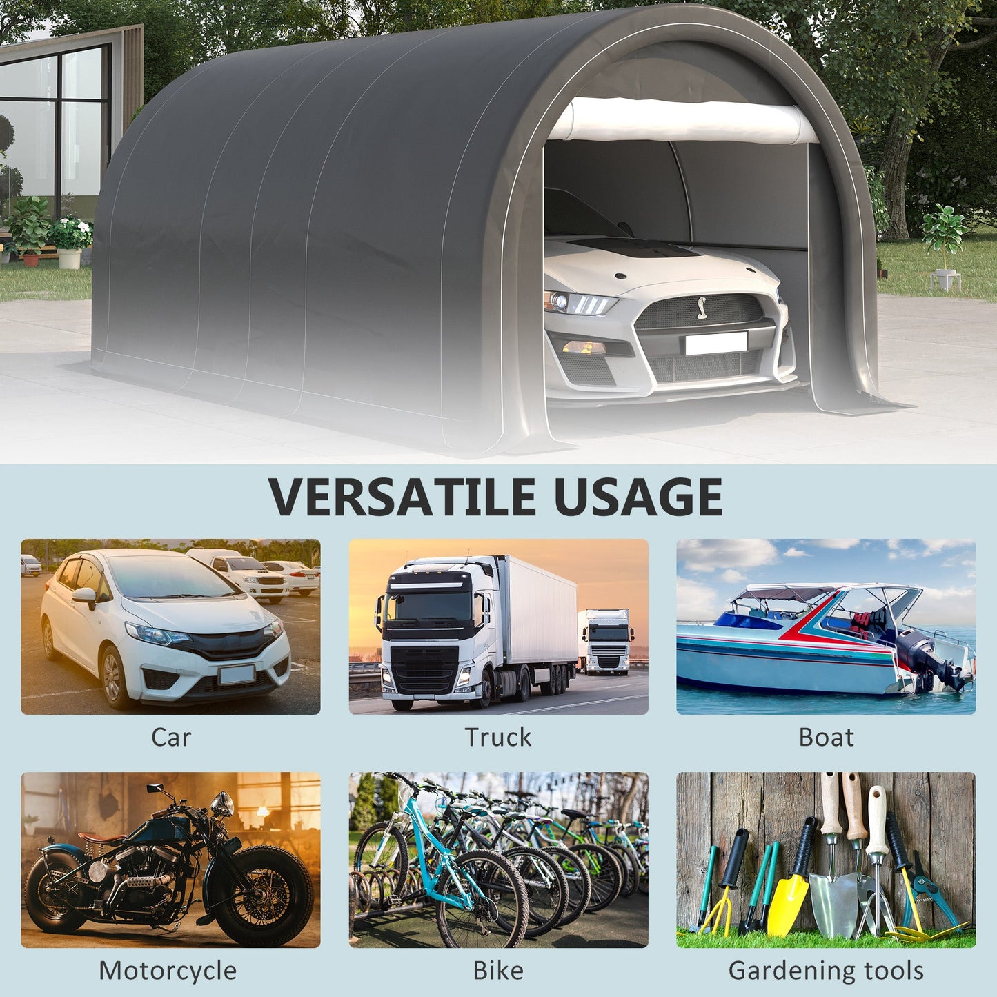 10' x 16' Heavy Duty Carport Garage Storage Tent