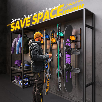 Ski & Snowboard Wall Rack