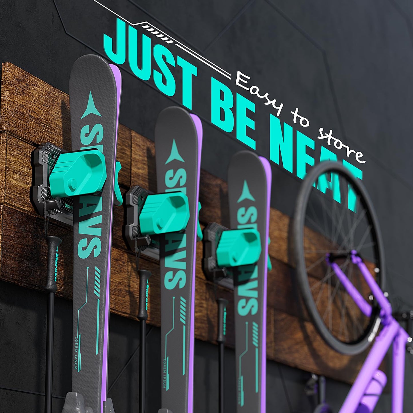 Ski & Snowboard Wall Rack