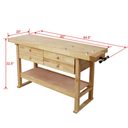 Workbench With 4 Drawers