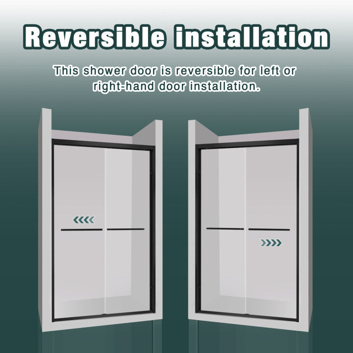Aluminum Frame Double Sliding Shower Door