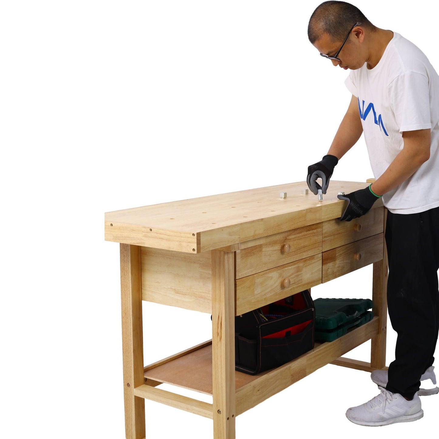 Workbench With 4 Drawers
