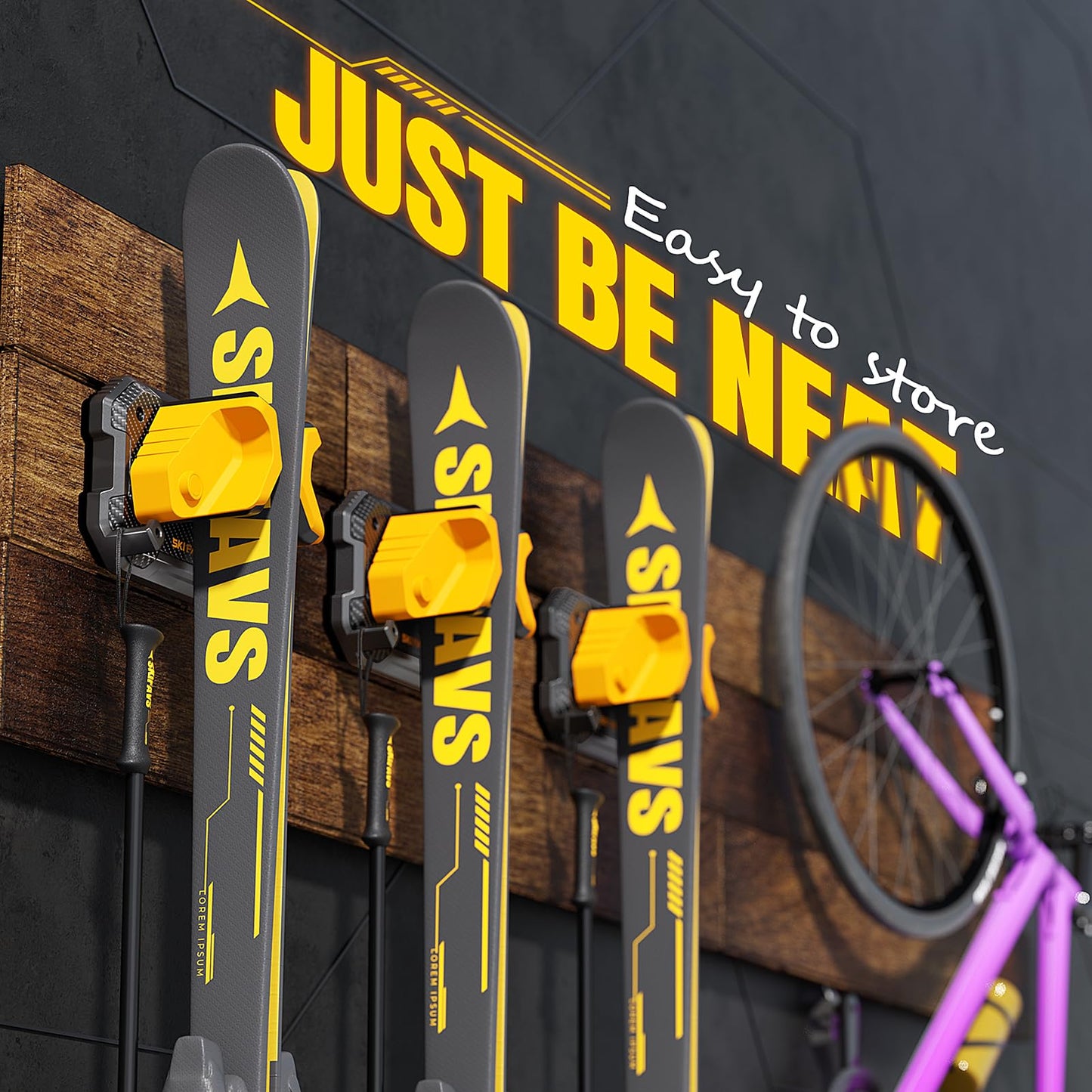 Ski & Snowboard Wall Rack