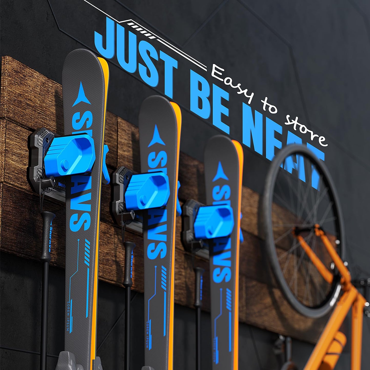 Ski & Snowboard Wall Rack