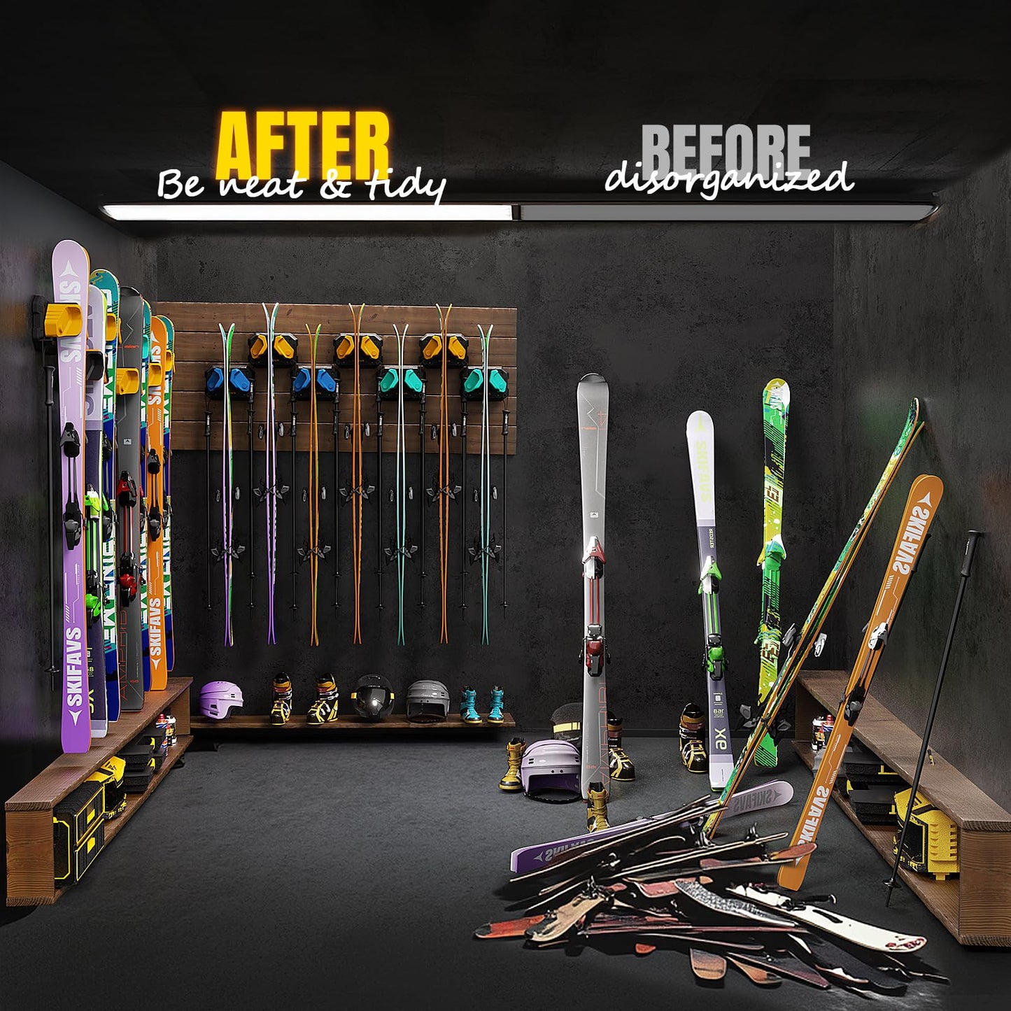 Ski & Snowboard Wall Rack