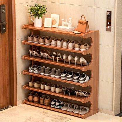 Bamboo Shoe Rack Organizer