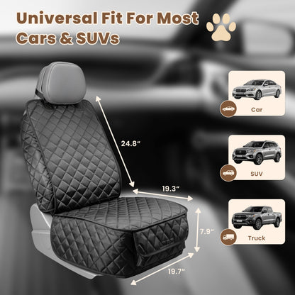 2 Pack Dog Car Seat Cover For Front Seat, Waterproof Car Seat Protector 900D Tear-resistant Front Seat Cover For Dogs, Full Side Flaps, Non-slip, Universal Fit For Cars Trucks SUVs, Easy To Clean