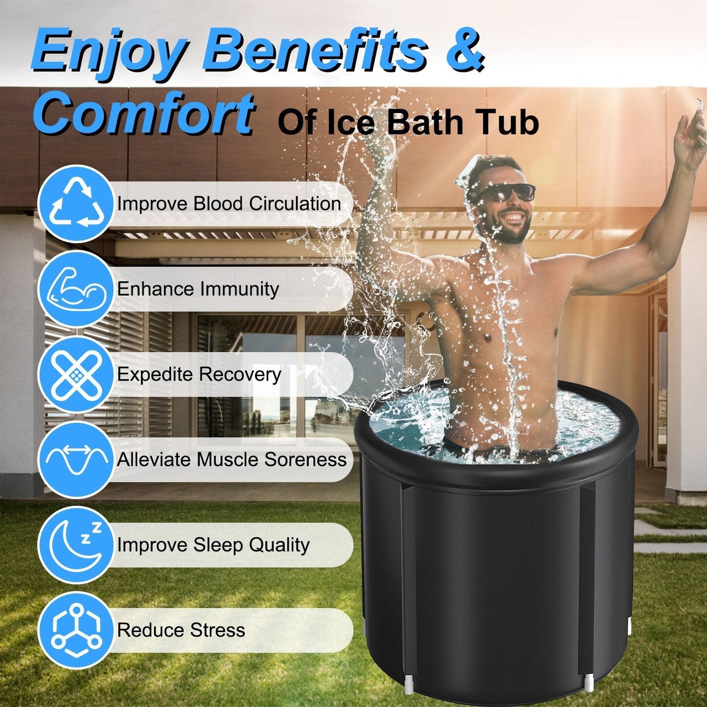 Large Size Ice BathTub with Cover