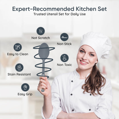 Cooking Utensils Set BPA Free, Food Grade