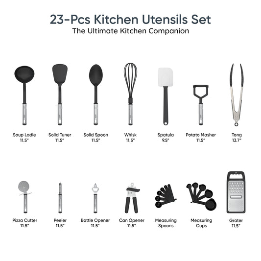 Cooking Utensils Set BPA Free, Food Grade
