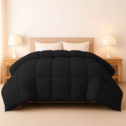 1 Piece Fluffy Duvet Insert with Box Stitch Design – Soft and Cozy