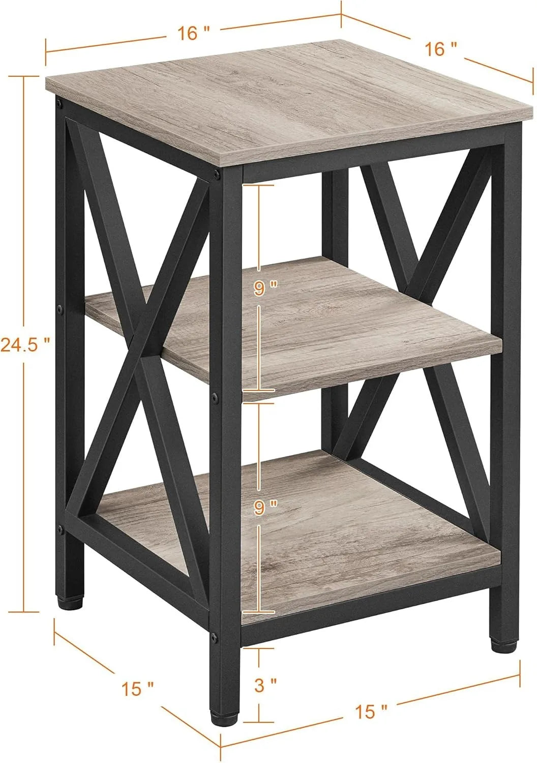 Table with Storage Shelves
