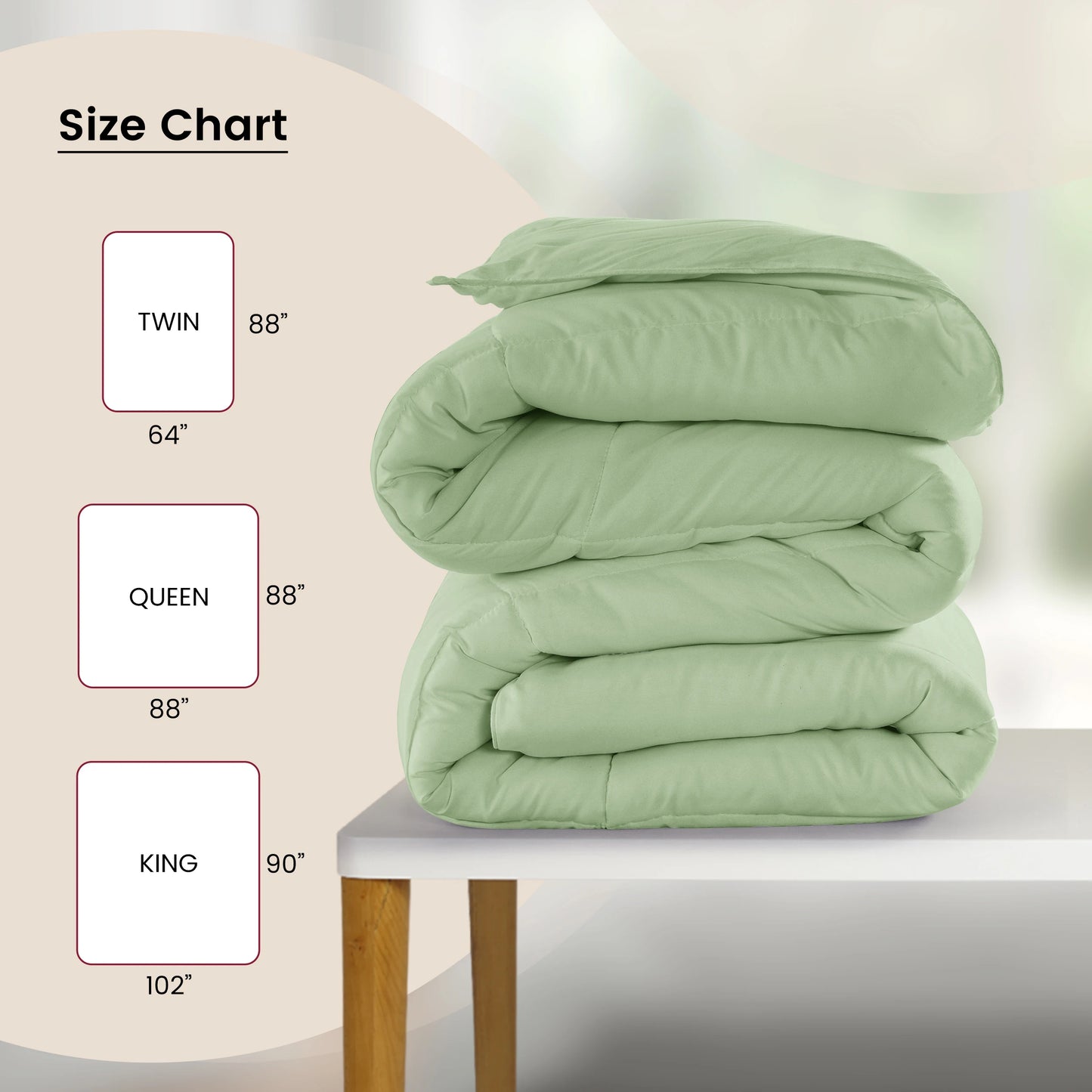 1 Piece Fluffy Duvet Insert with Box Stitch Design – Soft and Cozy