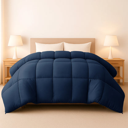 1 Piece Fluffy Duvet Insert with Box Stitch Design – Soft and Cozy