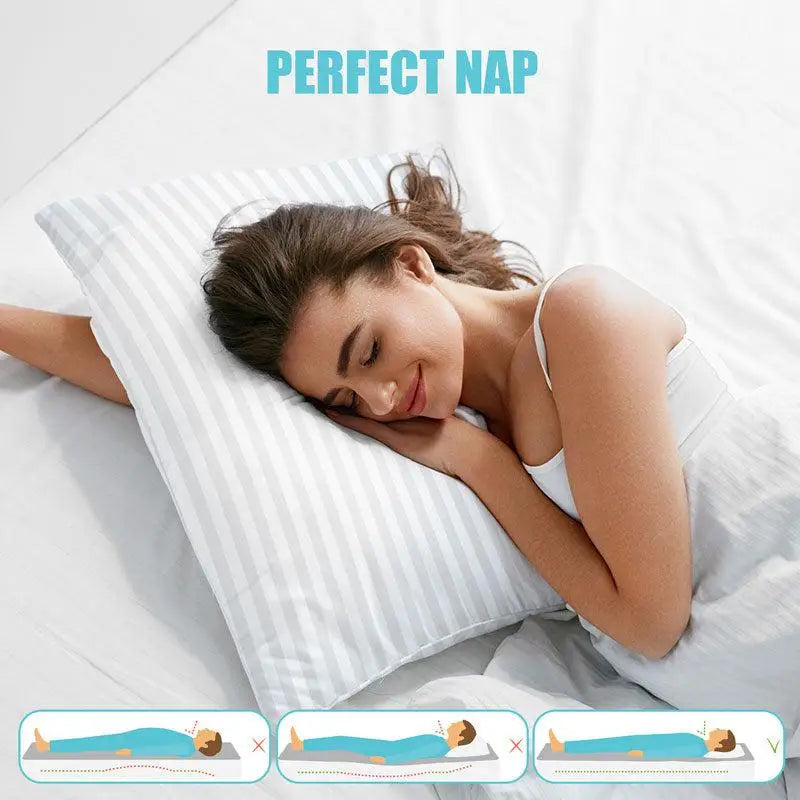 Hotel Stripe Pillows – Soft & Supportive Hotel Quality