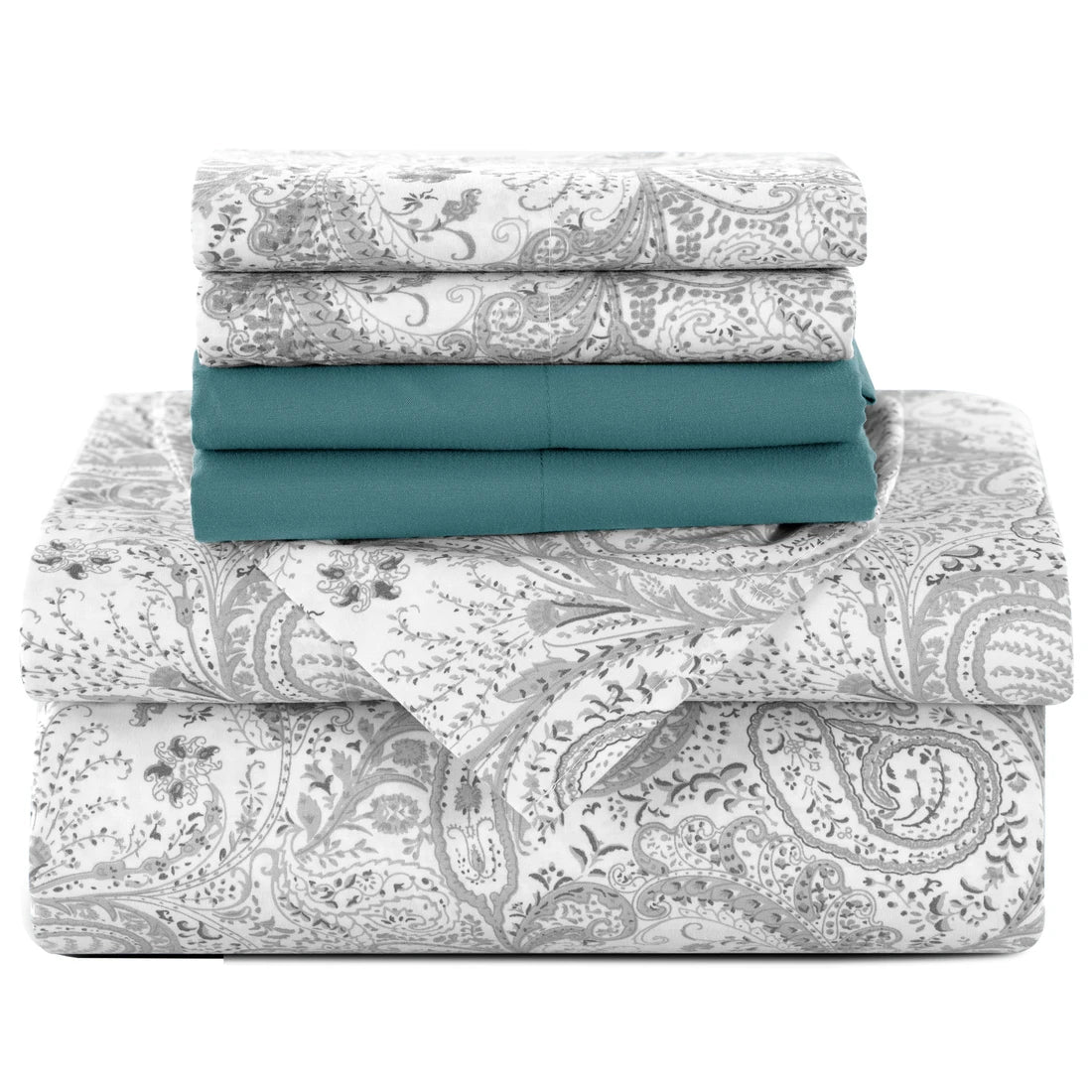 6Pc Paisley Sheet Set – Soft Microfiber, Wrinkle-Free, Luxurious