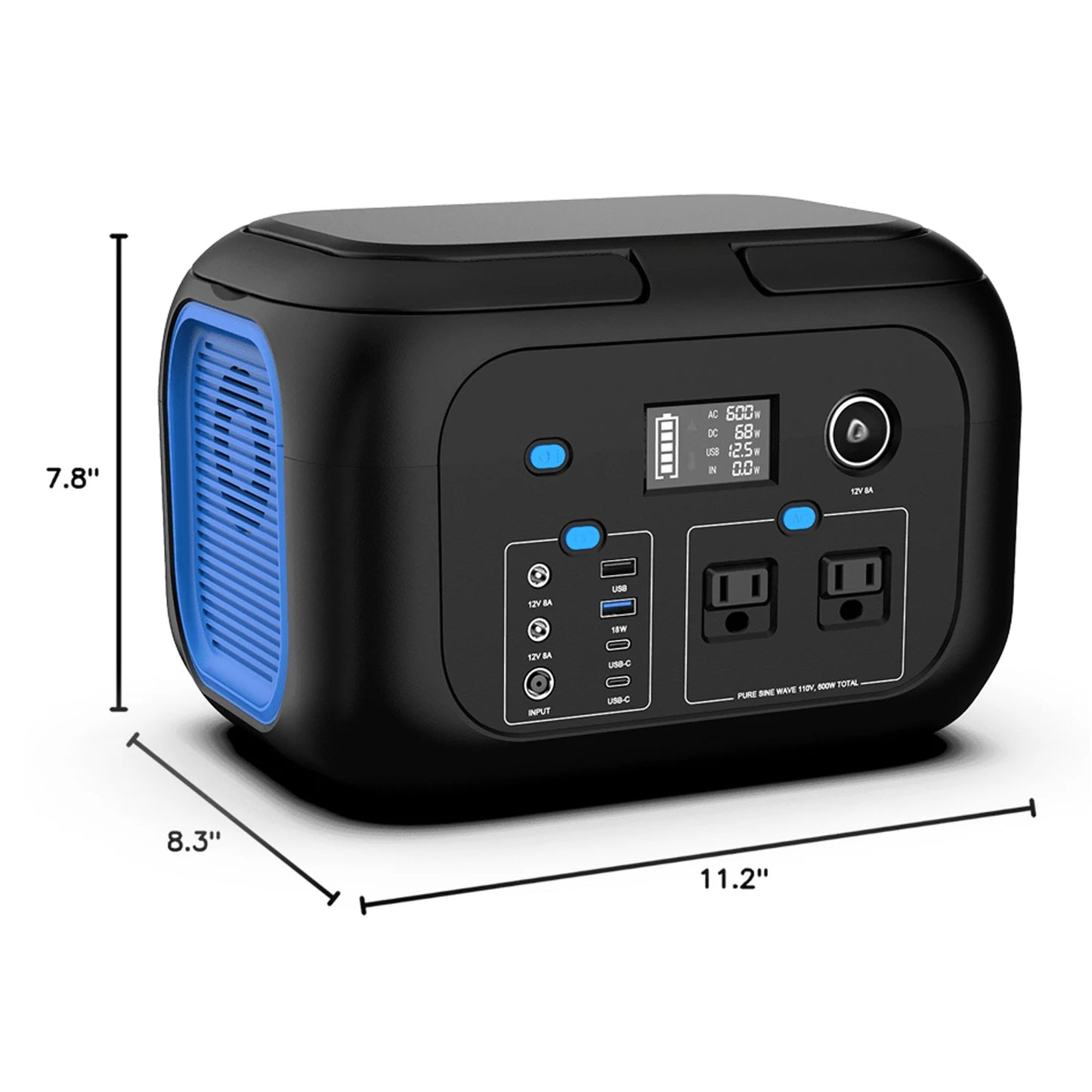 Portable Power Station, Solar Storage Power Bank For Camping Travel RV Home