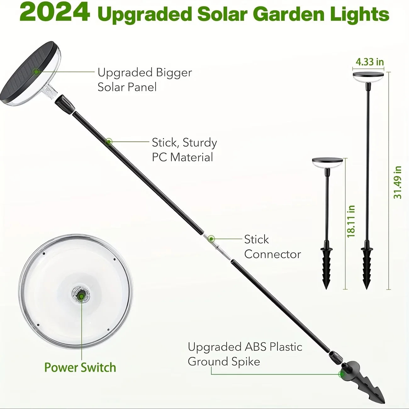 Solar Powered Lights Outdoor, Waterproof