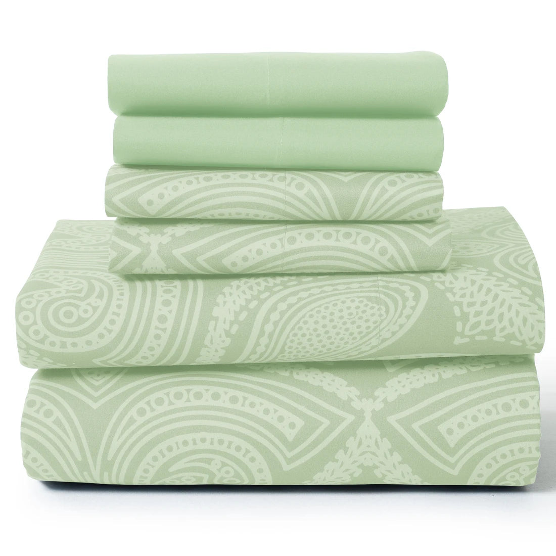 6Pc Paisley Sheet Set – Soft Microfiber, Wrinkle-Free, Luxurious