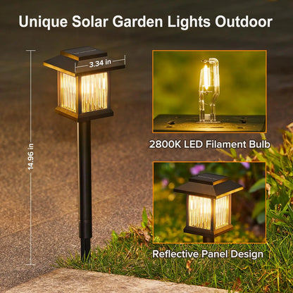 Solar Lighting Waterproof, Landscape Lighting for Garden Yard Patio Walkway Driveway