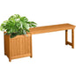 Outdoor Bench with Planter Boxes