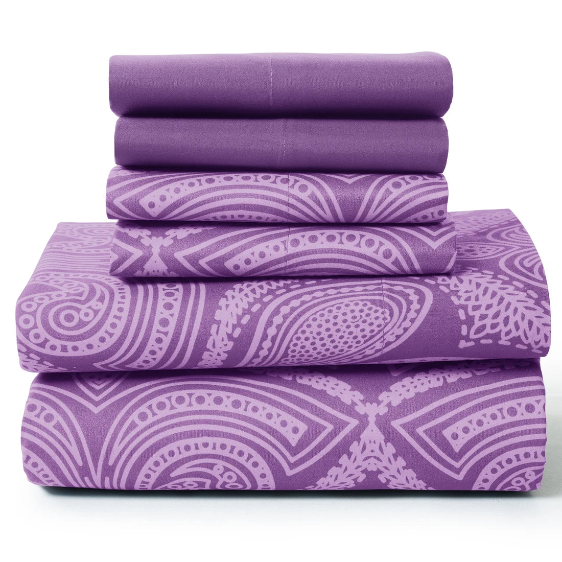 6Pc Paisley Sheet Set – Soft Microfiber, Wrinkle-Free, Luxurious