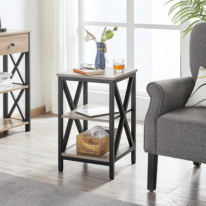 Table with Storage Shelves