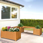 Outdoor Bench with Planter Boxes
