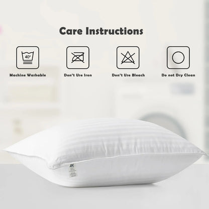 Hotel Stripe Pillows – Soft & Supportive Hotel Quality